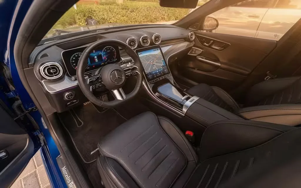 Mercedes C200 2024 interior view showing trim