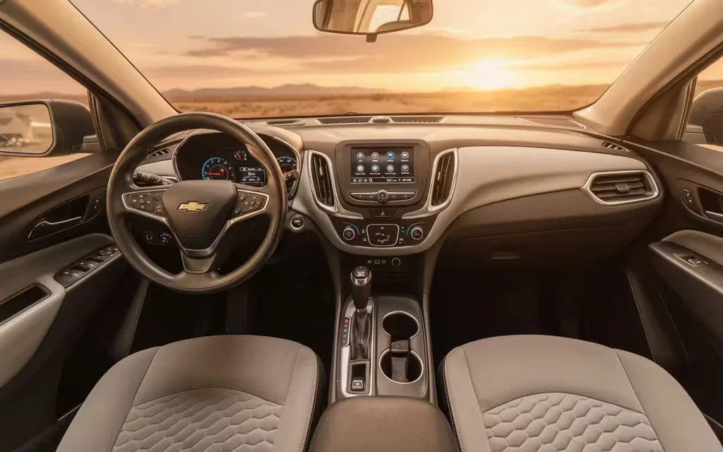 Chevrolet Equinox 2020 dashboard and infotainment – rental in Dubai