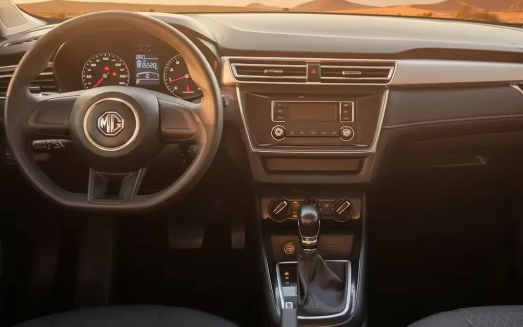 Mg 5 2022 interior view showing trim – rental in Dubai