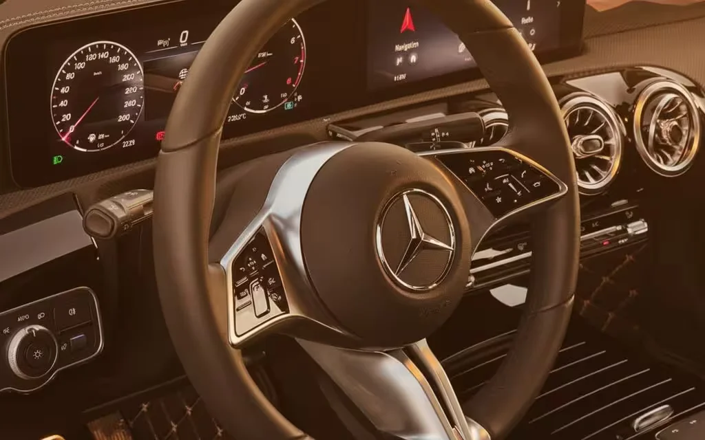 Mercedes A200 2023 interior view showing trim