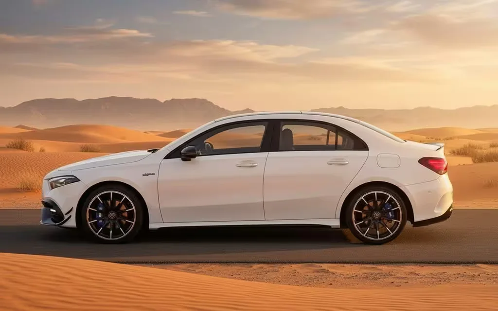 Mercedes A200 2023 White side profile