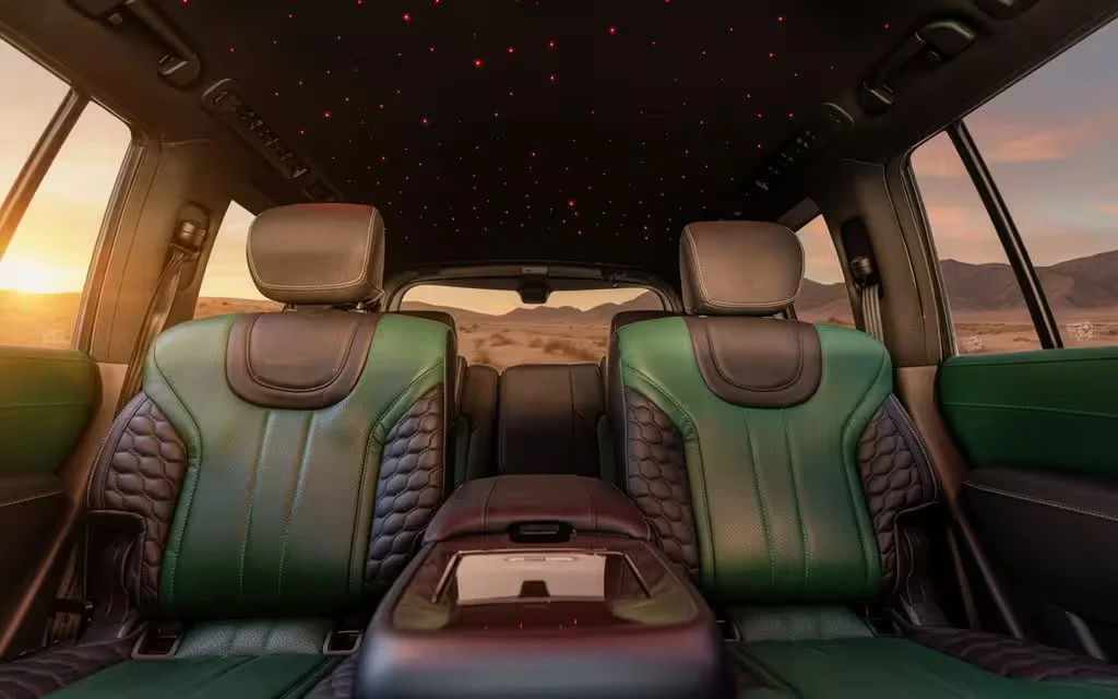 Nissan Patrol 2025 interior view showing trim – rental in Dubai