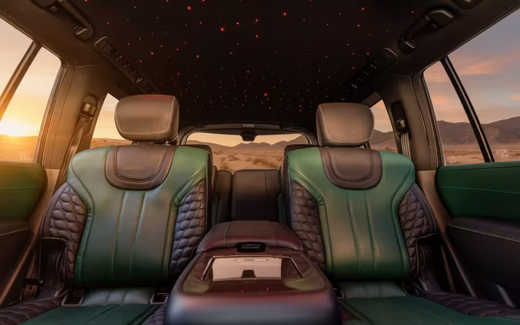 Nissan Patrol 2025 interior view showing trim – rental in Dubai