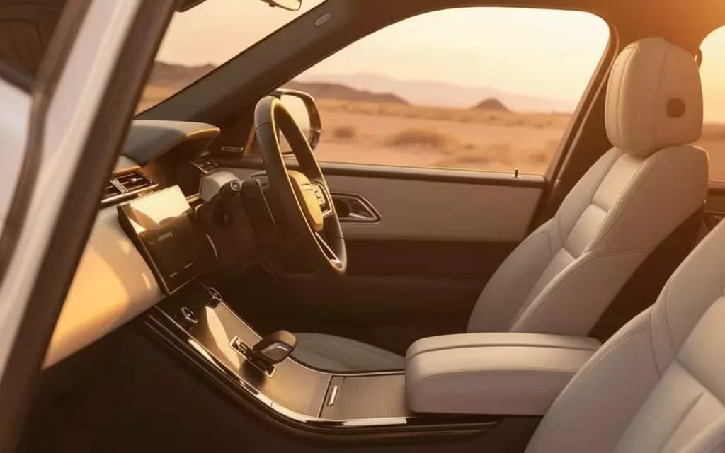 LandRover RangeRoverVelar 2024 interior view showing trim – rental in Dubai