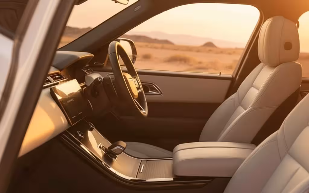 LandRover RangeRoverVelar 2024 interior view showing trim – rental in Dubai