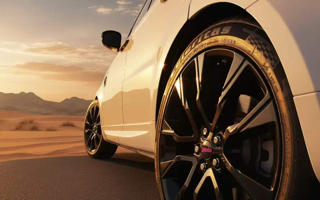 LandRover RangeRoverSport 2020 alloy wheel close up – rental in Dubai