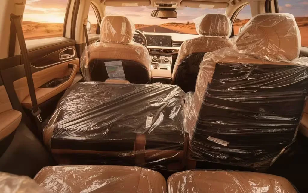 Exeed Vx 2025 leather seats and cabin – rental in Dubai