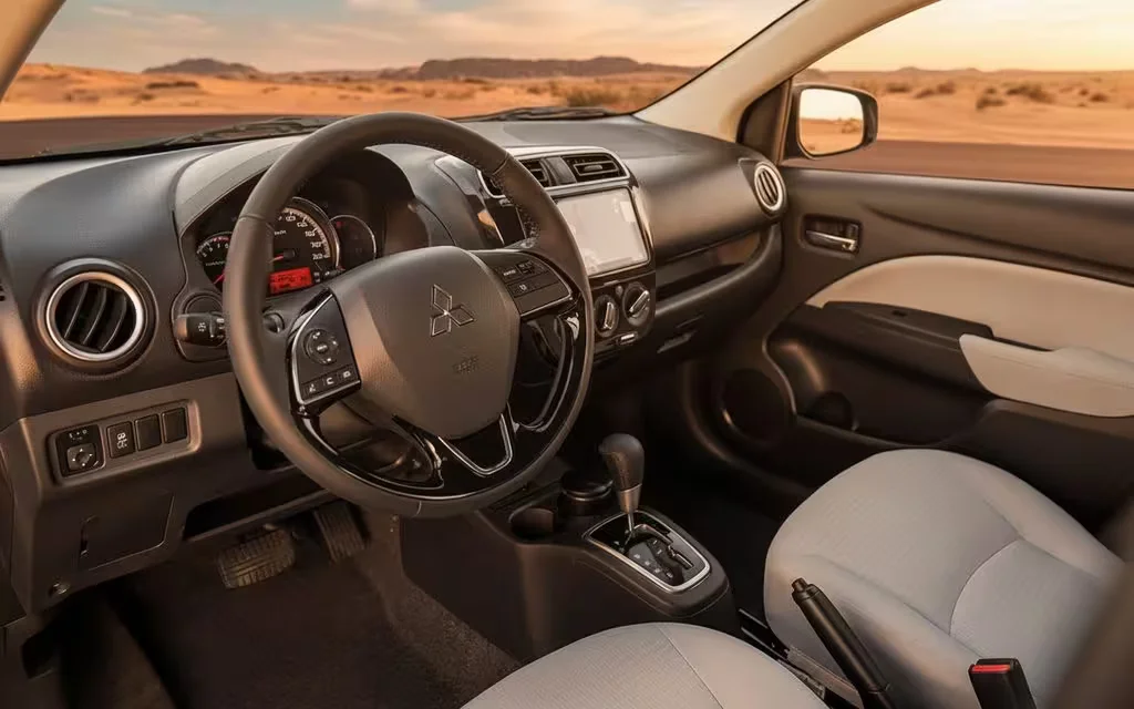 Mitsubishi Attrage 2024 interior view showing trim