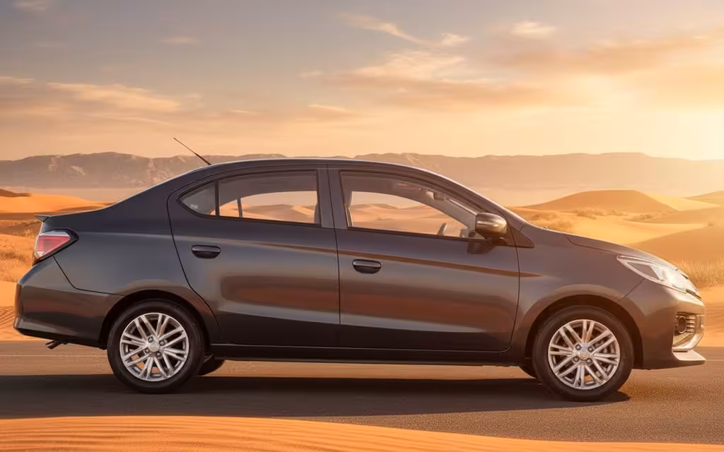 Mitsubishi Attrage 2024 Dark Gray side profile