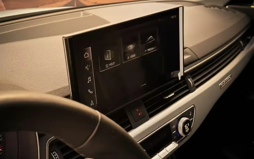 Audi A5 2023 interior view showing trim – rental in Dubai