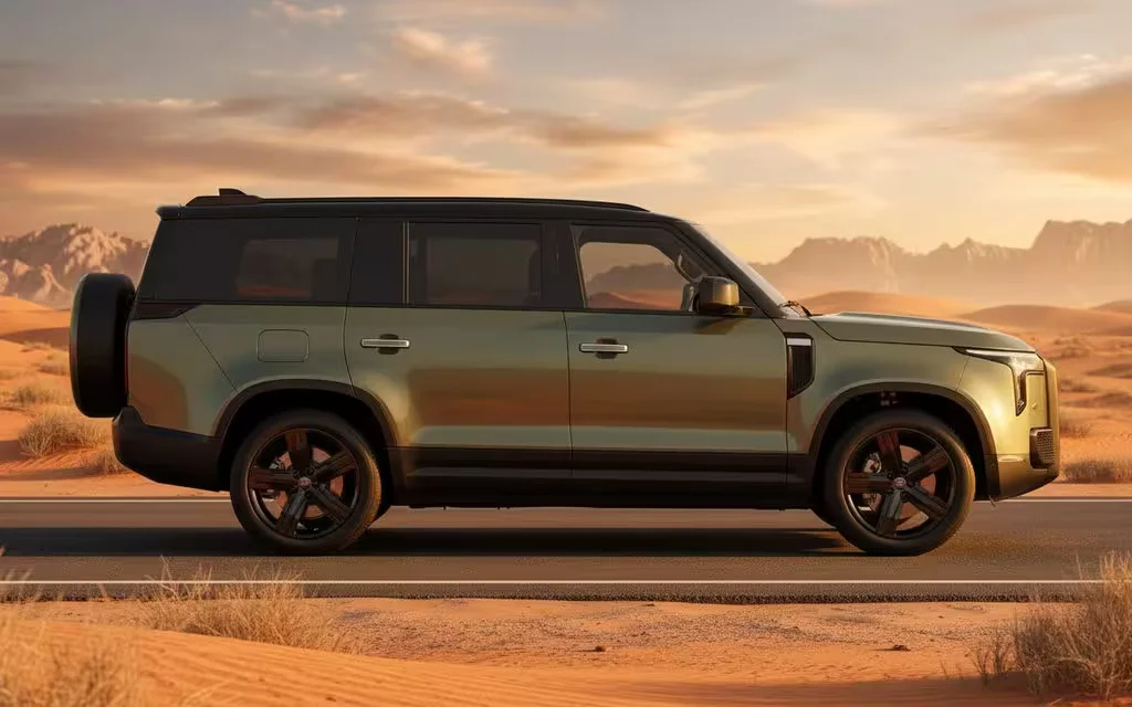 RoxMotor 01 2024 Green side profile – rental in Dubai