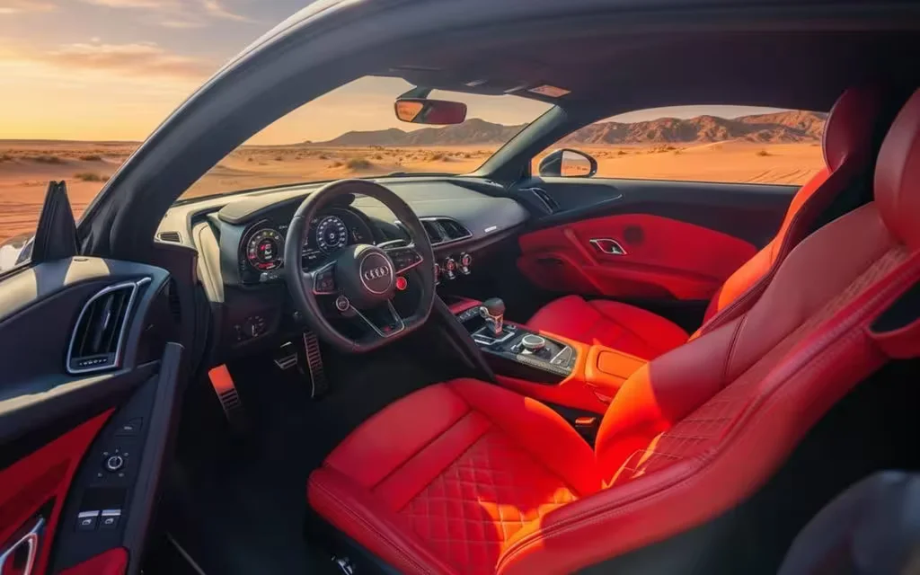 Audi R8 2023 leather seats and cabin