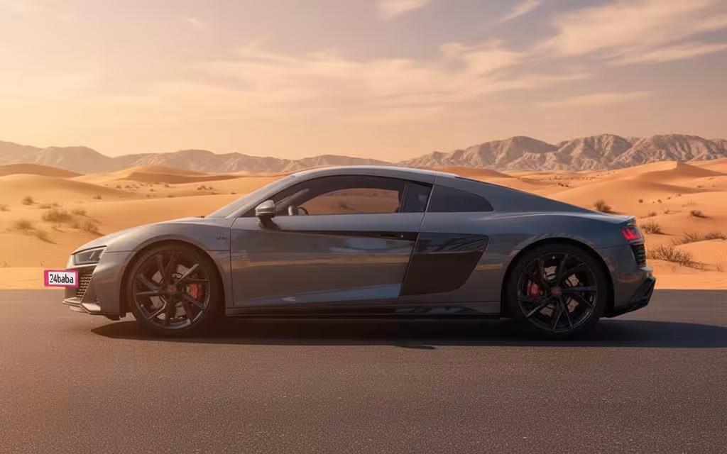 Audi R8 2023 Grey side profile