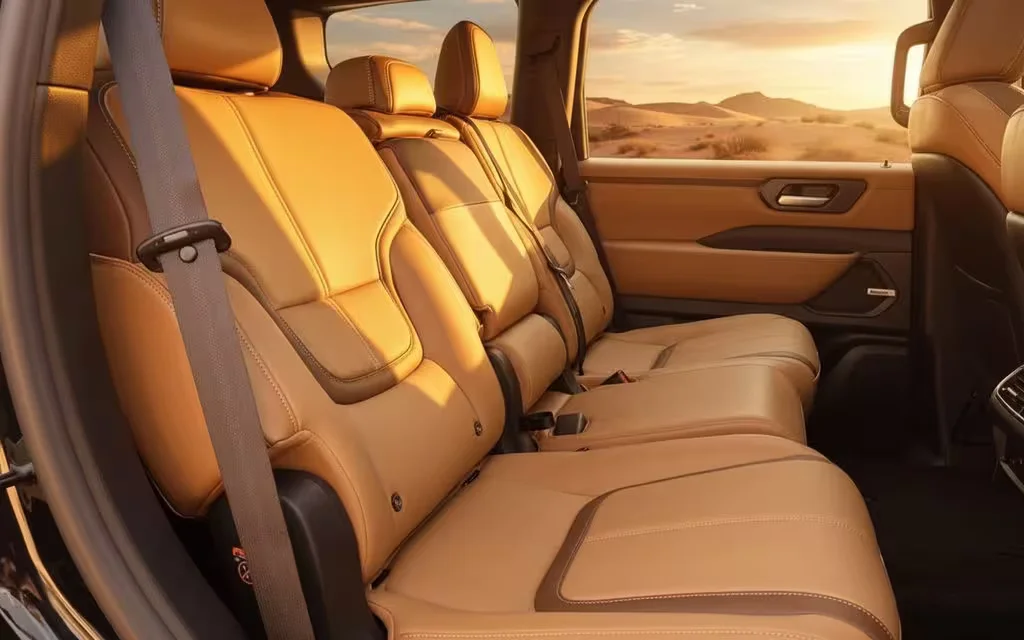 Nissan Patrol 2025 leather seats and cabin – rental in Dubai