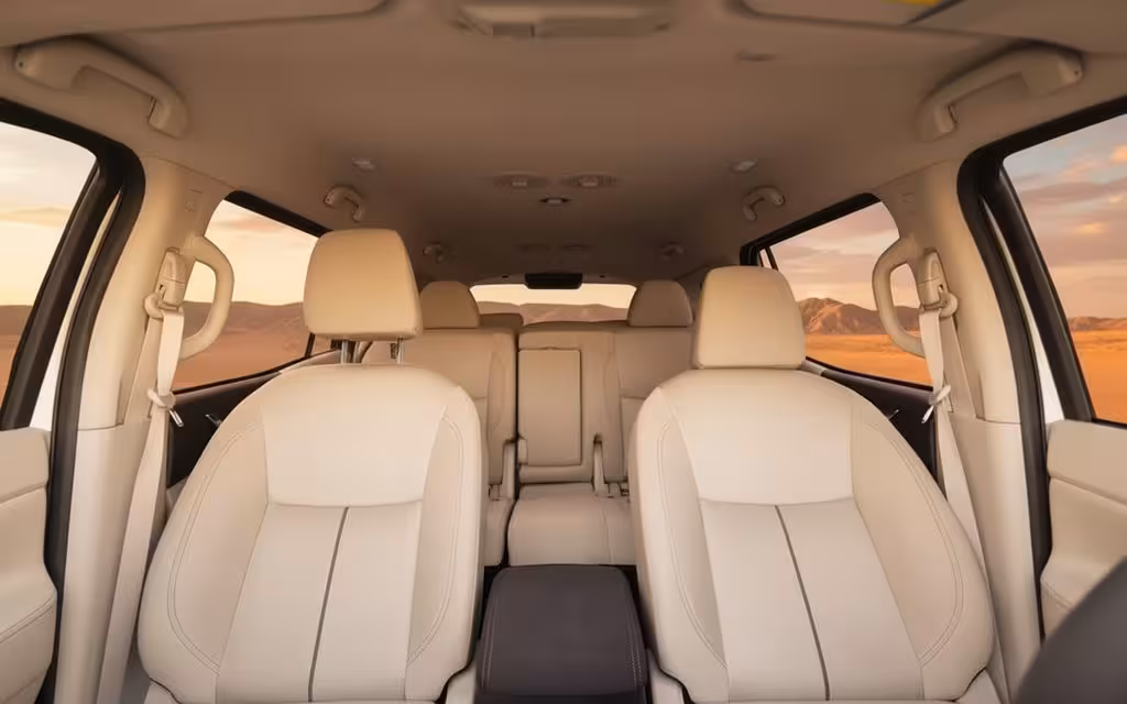 Nissan X Terra 2024 leather seats and cabin – rental in Dubai