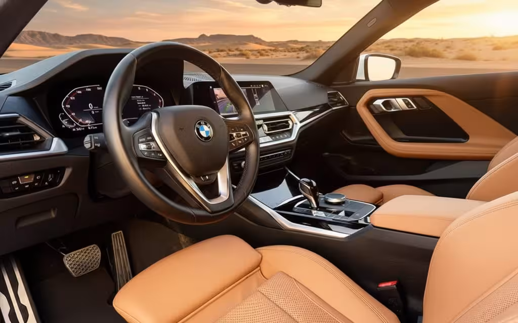 Bmw 230 2023 interior view showing trim – rental in Dubai