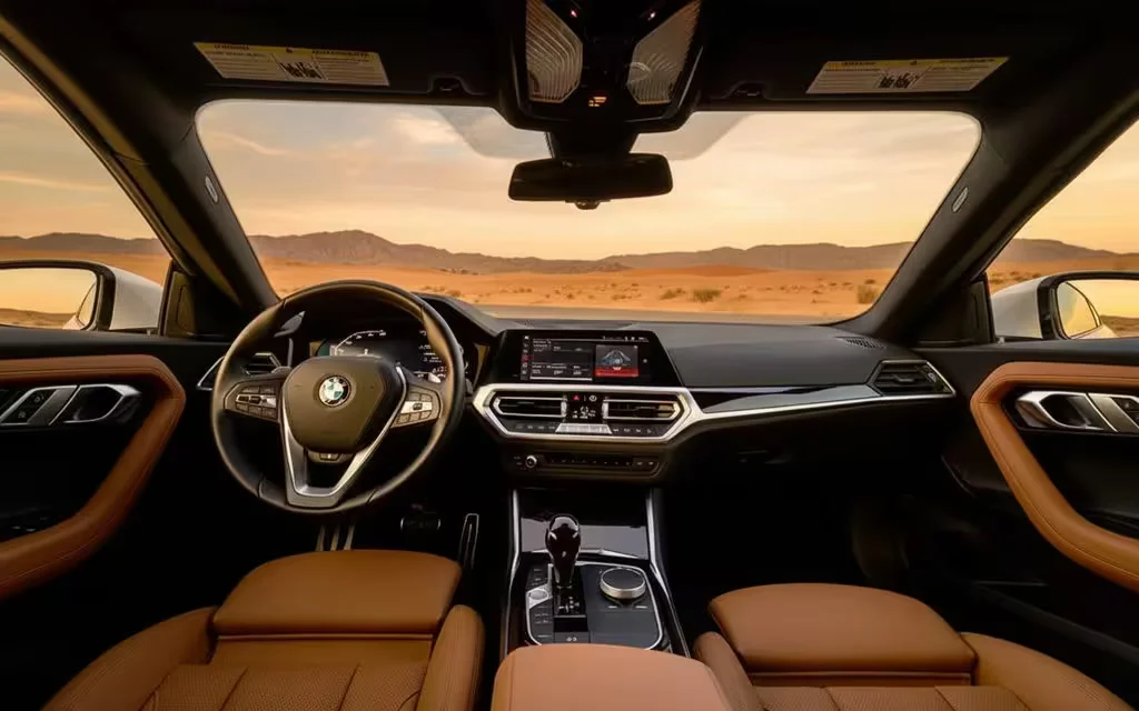 Bmw 230 2023 dashboard and infotainment – rental in Dubai