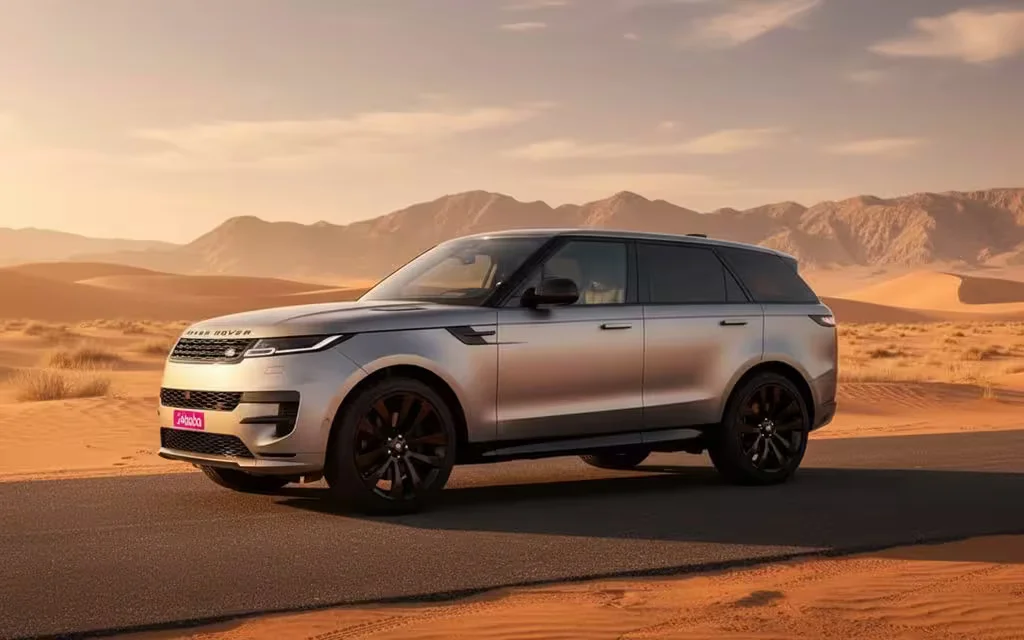 LandRover RangeRoverSport 2023 Silver side profile – rental in Dubai