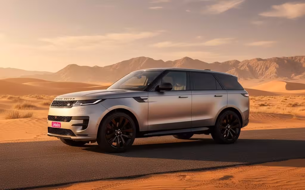 LandRover RangeRoverSport 2023 Silver side profile – rental in Dubai