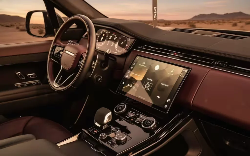 LandRover RangeRoverSport 2023 interior view showing trim – rental in Dubai