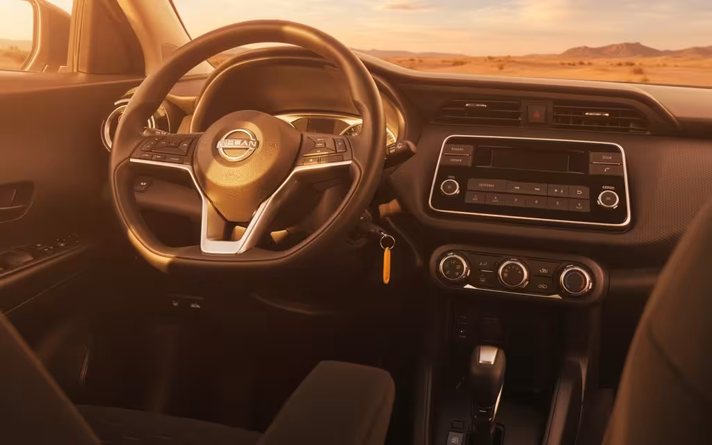Nissan Kicks 2024 interior view showing trim – rental in Dubai