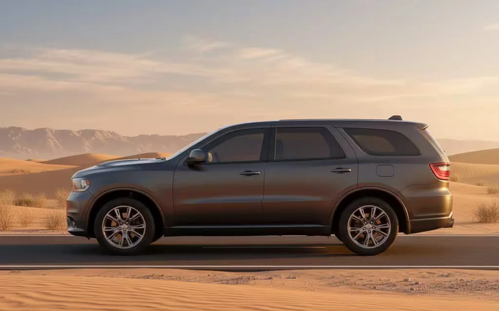 Dodge Durango 2025 Grey side profile – rental in Dubai