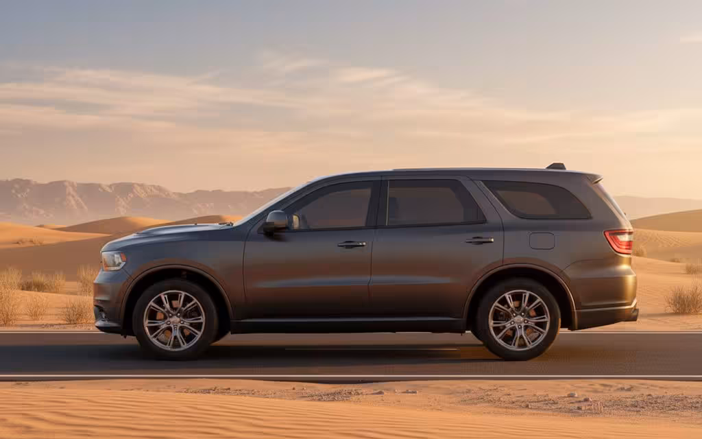 Dodge Durango 2025 Grey side profile – rental in Dubai