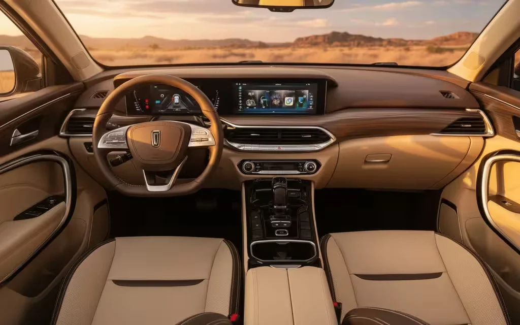 Bestune T77 2024 dashboard and infotainment – rental in Dubai