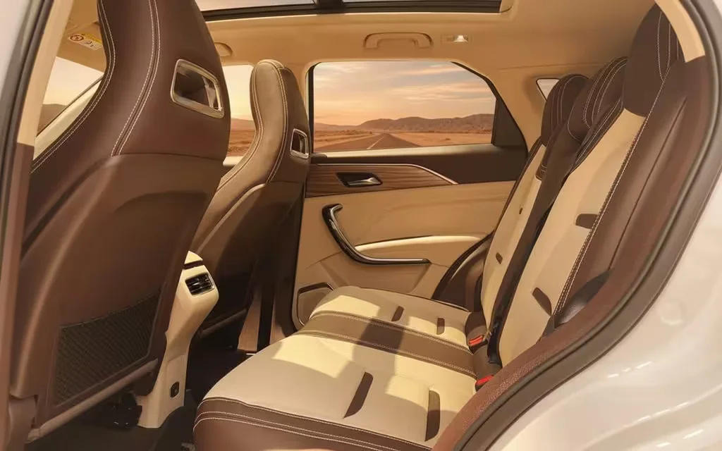 Bestune T77 2024 leather seats and cabin – rental in Dubai