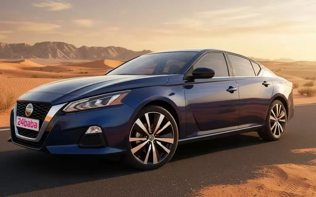 Nissan Altima 2022 Blue front view with headlights