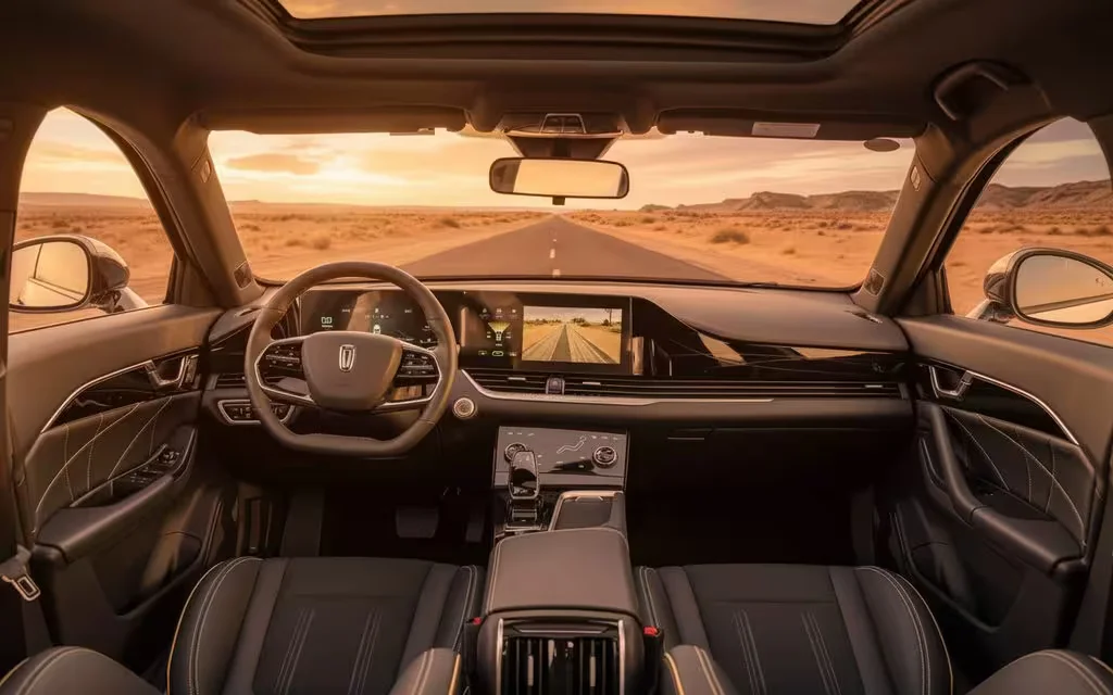 Bestune B70 2023 dashboard and infotainment – rental in Dubai