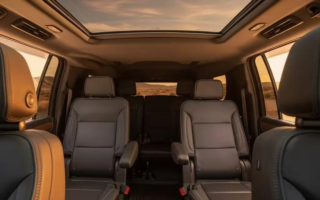 Gmc Yukon 2022 leather seats and cabin – rental in Dubai
