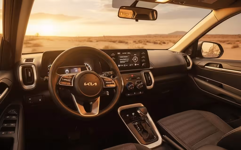 Kia Sonet 2024 dashboard and infotainment
