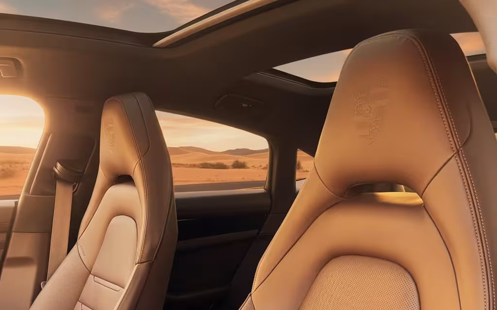 Porsche Panamera 2023 leather seats and cabin