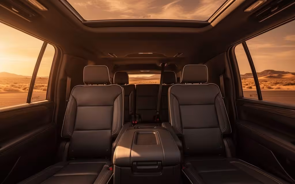 Gmc Yukon 2023 leather seats and cabin – rental in Dubai