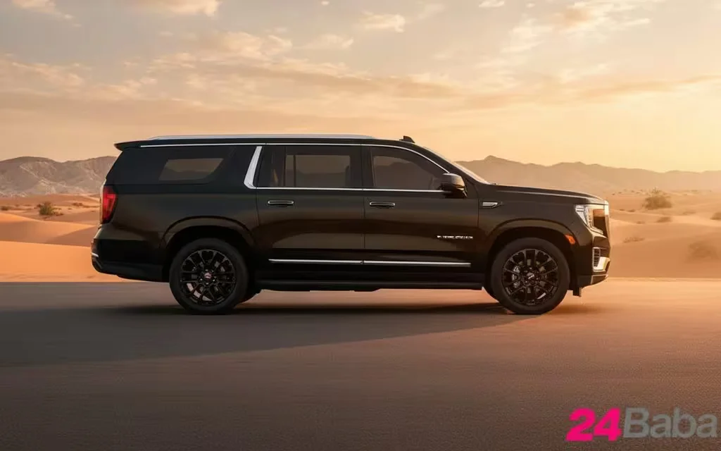 Gmc Yukon 2023 Black side profile – rental in Dubai