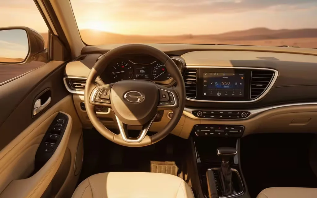 Gac Ga4 2023 interior view showing trim – rental in Dubai