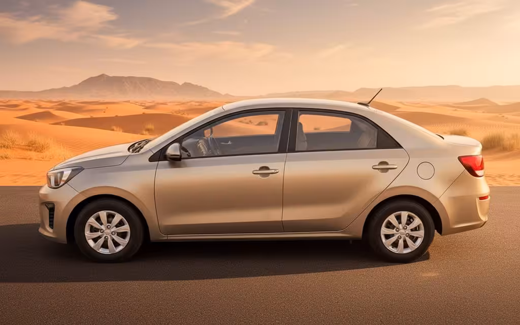 Kia Pegas 2024 Gold side profile