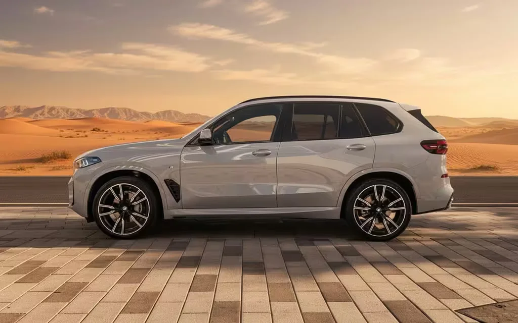 Bmw X5 2024 Grey side profile – rental in Dubai