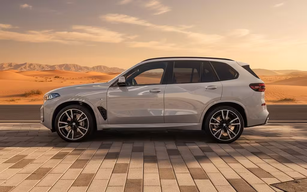 Bmw X5 2024 Grey side profile – rental in Dubai