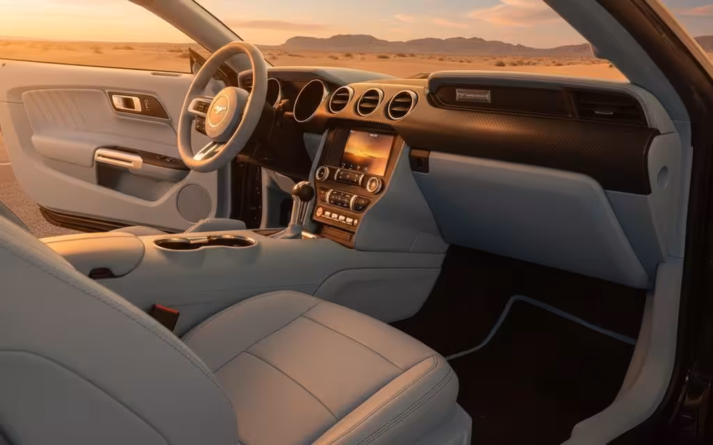 Ford Mustang 2021 interior view showing trim – rental in Dubai