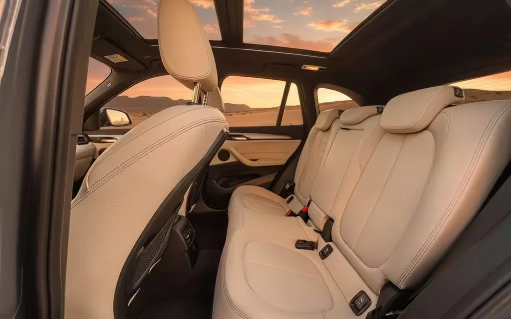 Bmw X1 2021 leather seats and cabin – rental in Dubai