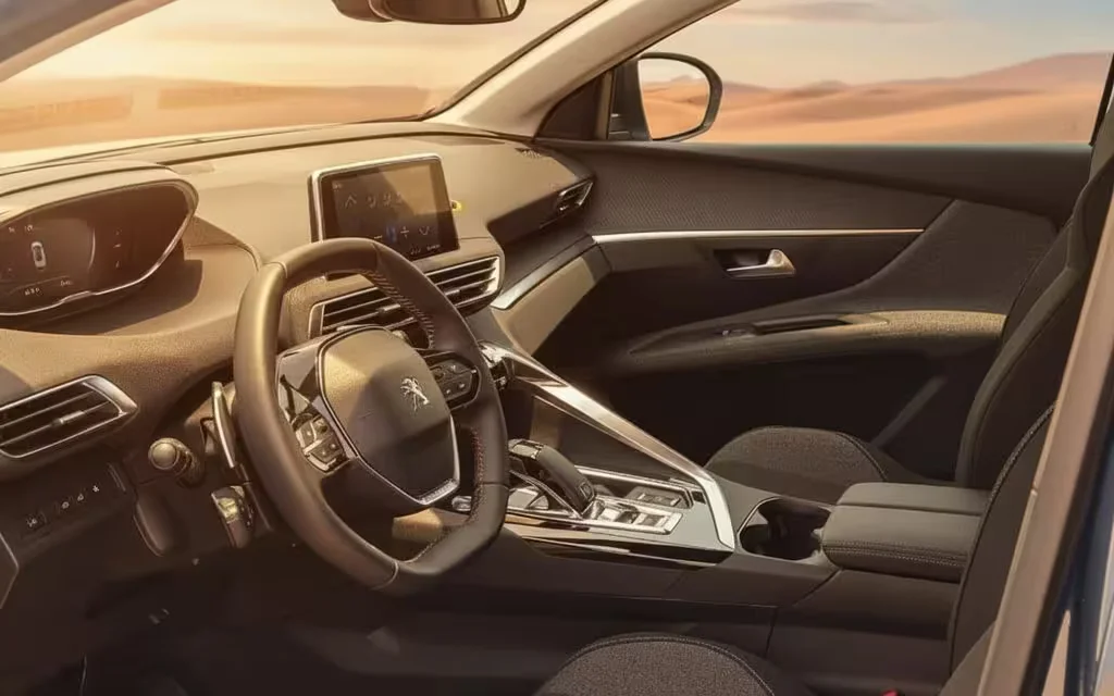 Peugeot 3008 2023 interior view showing trim – rental in Dubai