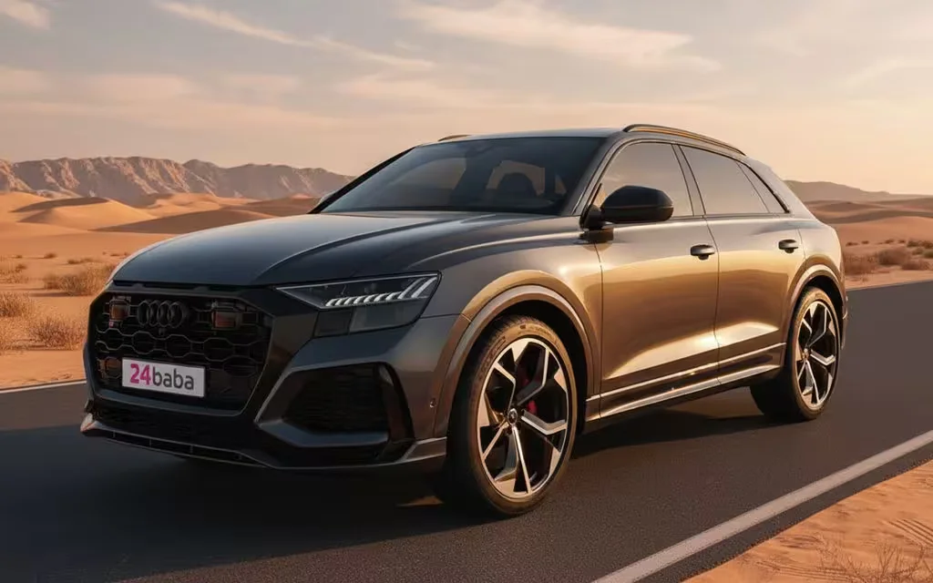 Audi RsQ8 2022 Grey front view with headlights
