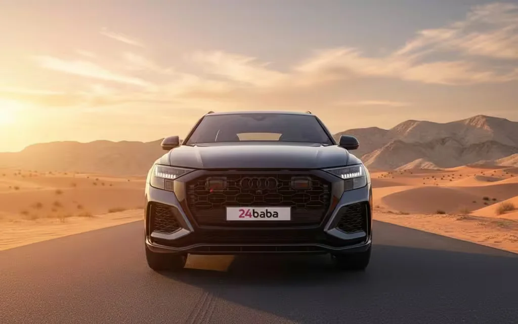 Audi RsQ8 2022 Grey front view with headlights