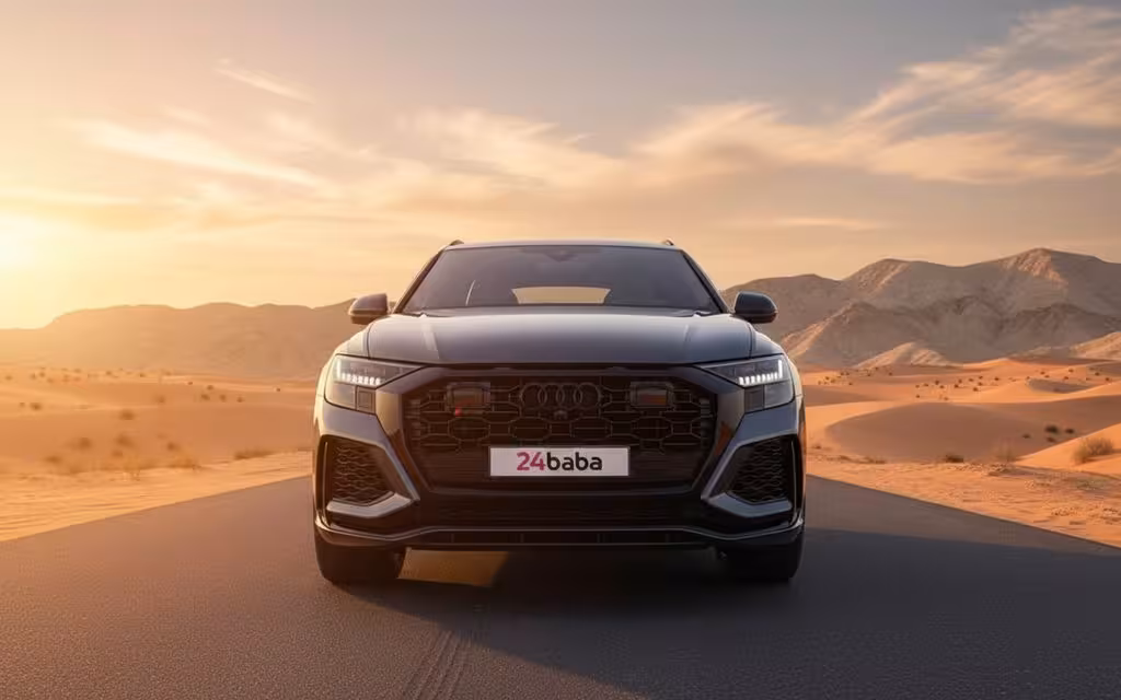 Audi RsQ8 2022 Grey front view with headlights