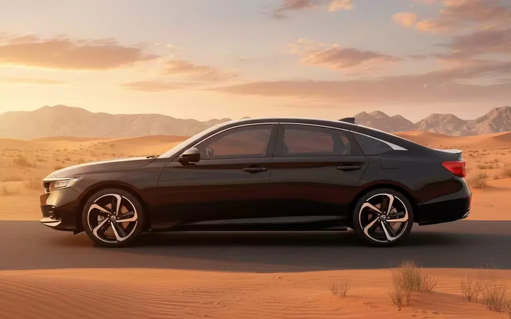 Honda Accord 2023 Black side profile – rental in Dubai