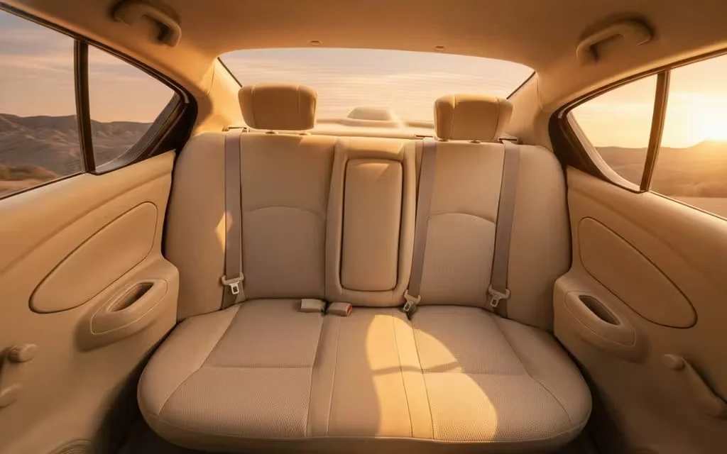 Nissan Sunny 2023 leather seats and cabin – rental in Dubai