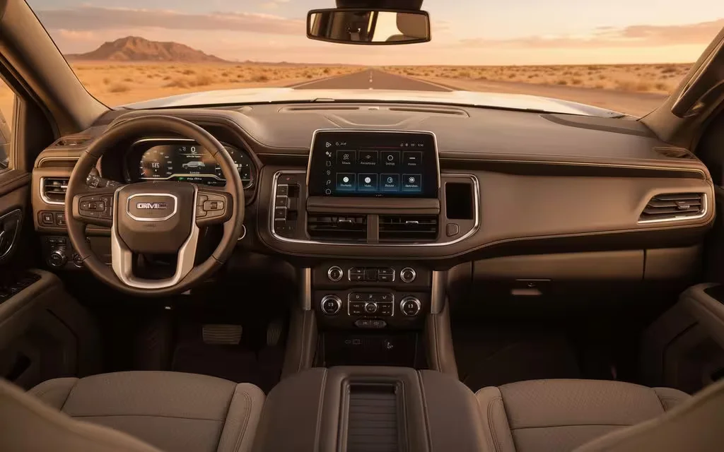 Gmc Yukon 2024 dashboard and infotainment – rental in Dubai