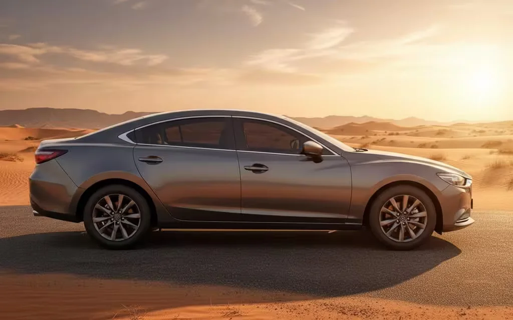 Mazda 6 2024 Grey side profile – rental in Dubai